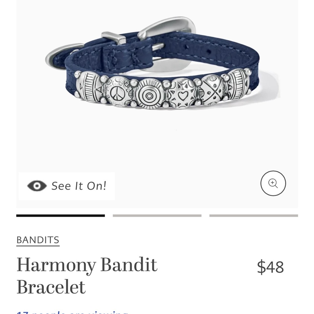 Brighton Blue and Silver Harmony Bandit Bracelet